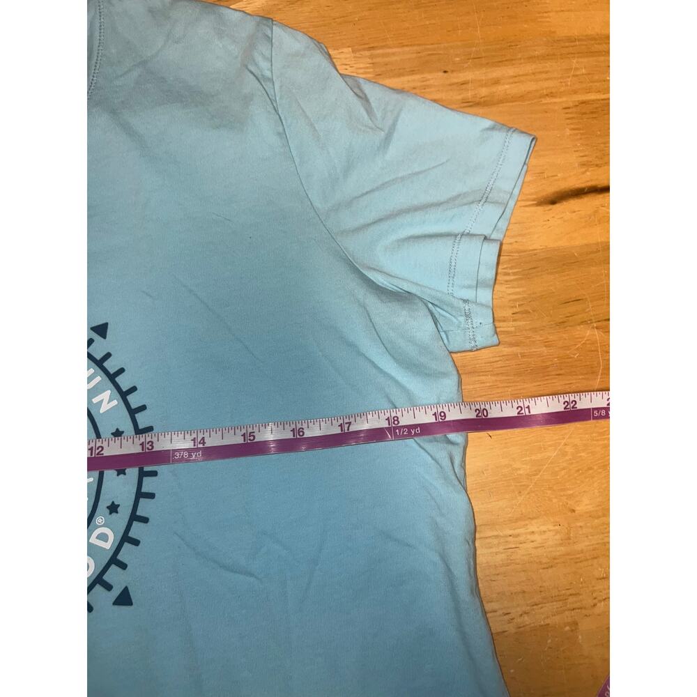 Womens Life Is Good Beach Shirt Follow The Sun Light Blue Top Tee Women Large - Picture 6 of 7